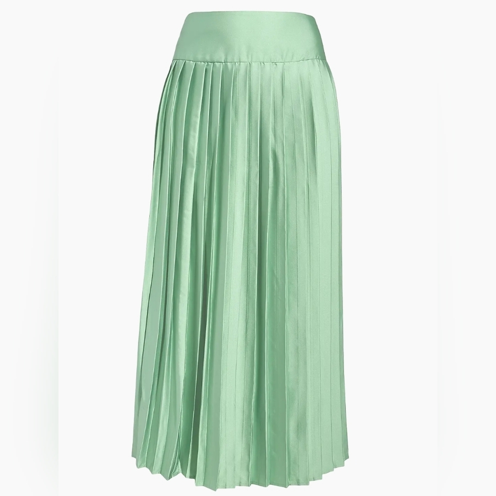 Matcha Green Pleated Women's Maxi Skirt l Bergdorf